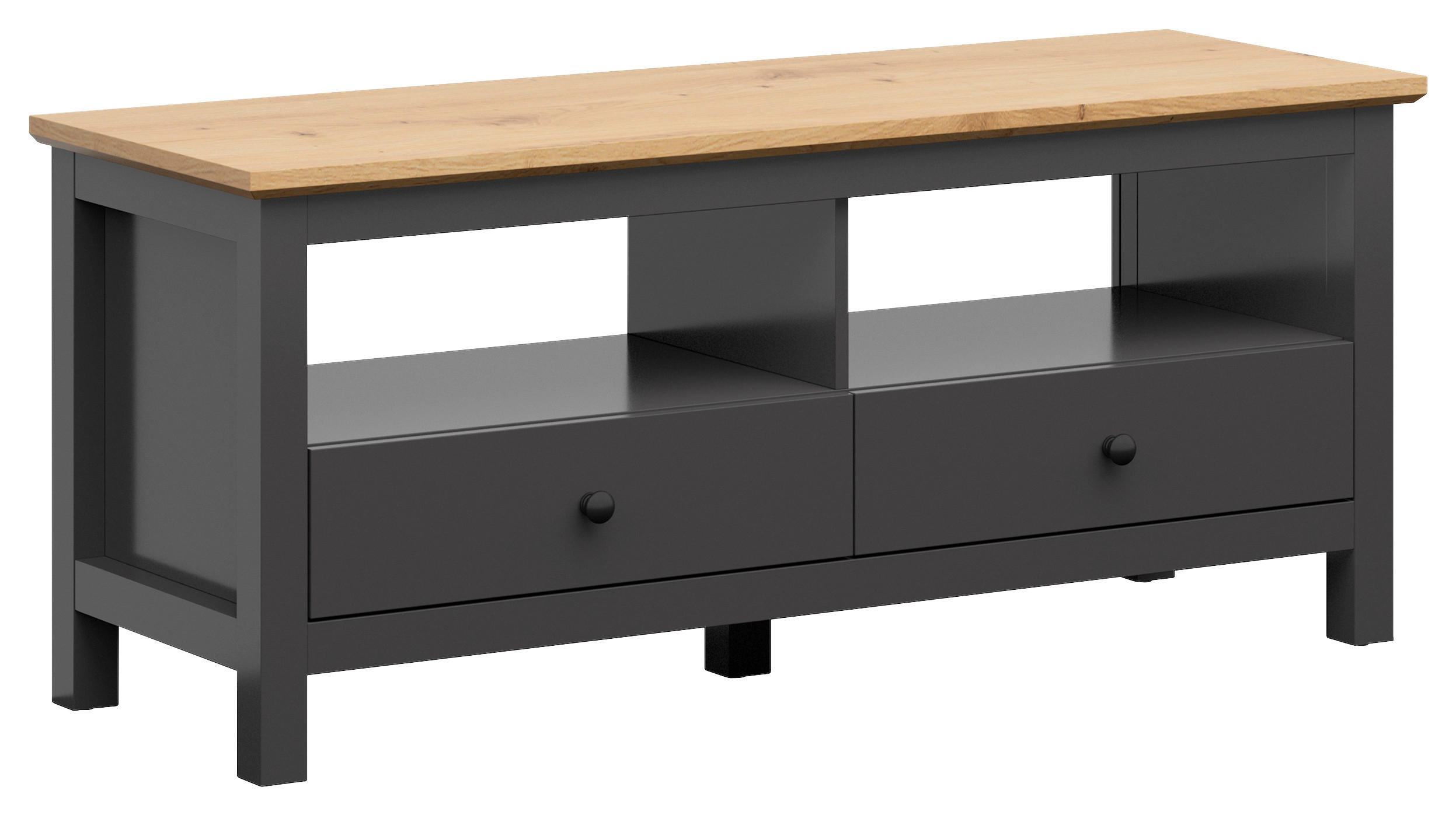 LOWBOARD  in 137/59/47 cm  - Graphitfarben/Schwarz, Design, Holzwerkstoff/Kunststoff (137/59/47cm)