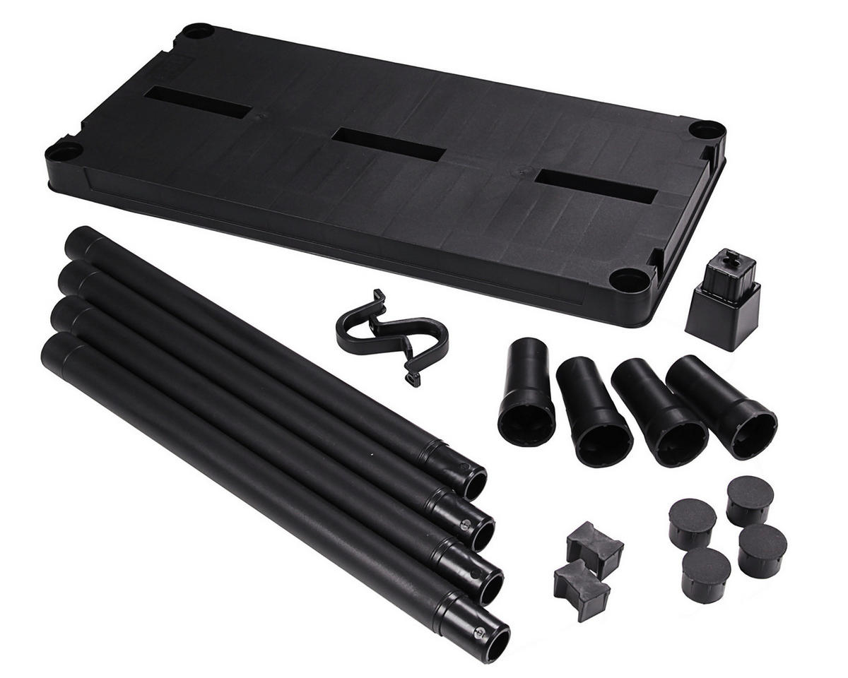STECKREGAL Schwarz  - Schwarz, Basics, Kunststoff (71/180/35cm) - Ambia Garden