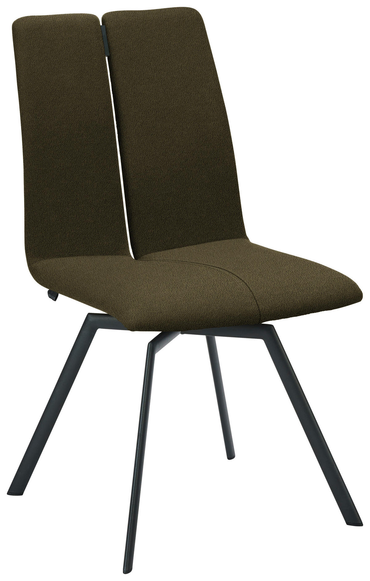 STUHL  Lederauswahl, Stoffauswahl, Typenauswahl Struktur  - Anthrazit/Olivgrün, Design, Textil/Metall (50/92/64cm) - Venjakob