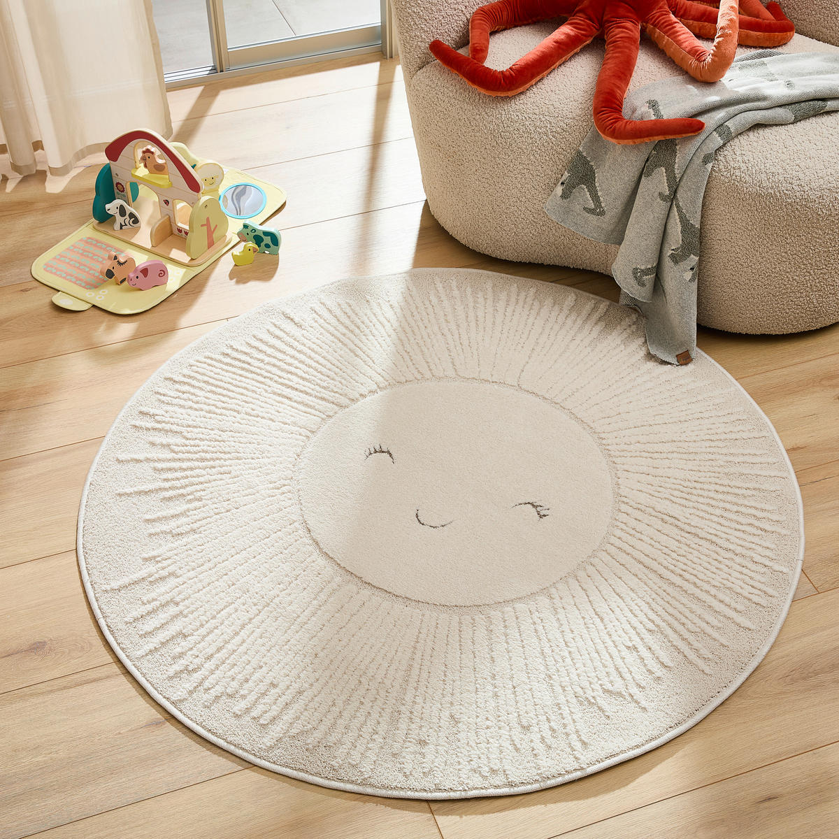 KINDERTEPPICH 120 cm  - Beige, Trend, Textil (120cm) - Ben'n'jen