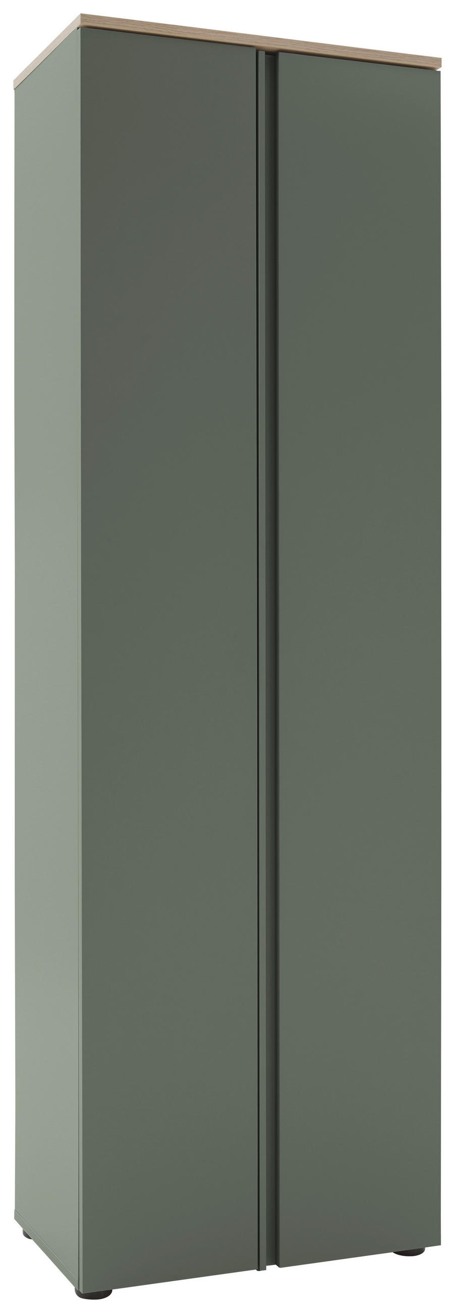 GARDEROBENSCHRANK  in 60,2/191,6/38 cm  - Eichefarben/Schwarz, Design, Holzwerkstoff/Kunststoff (60,2/191,6/38cm) - Voleo