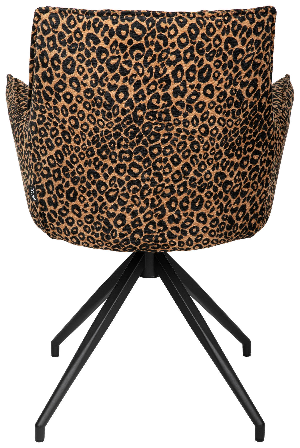 ARMLEHNSTUHL  in Eisen Jacquard  - Schwarz/Braun, Design, Textil/Metall (59/89.5/63cm) - Novel