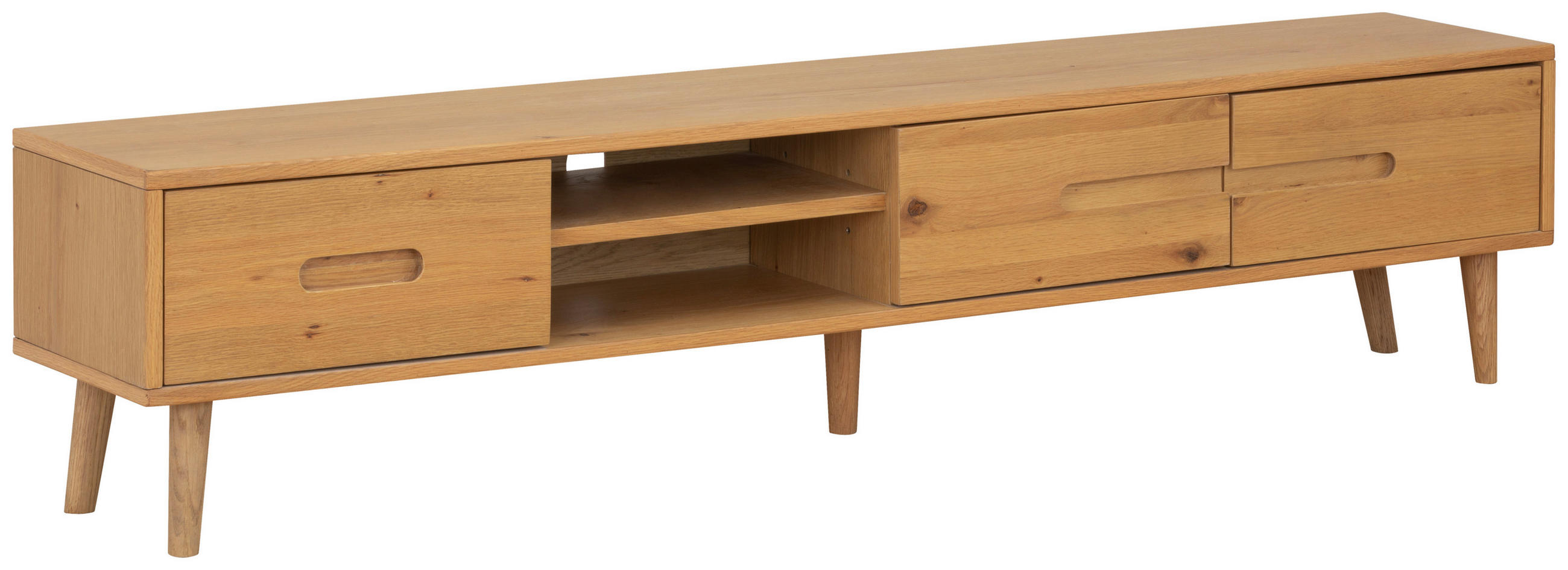 NÍZKA KOMODA, dub, prírodná farba, 180/40/32 cm - prírodná farba, Lifestyle, drevo/kompozitné drevo (180/40/32cm) - MID.YOU