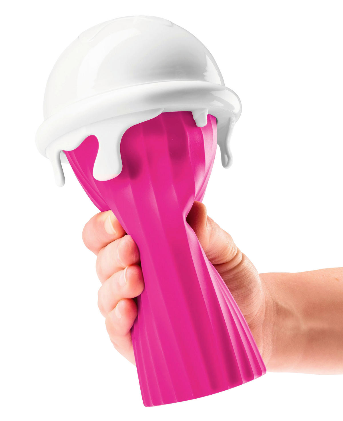 EISBECHER GOURMETmaxx  - Rosa/Weiß, Basics, Kunststoff (330ml) - GOURMETMAXX