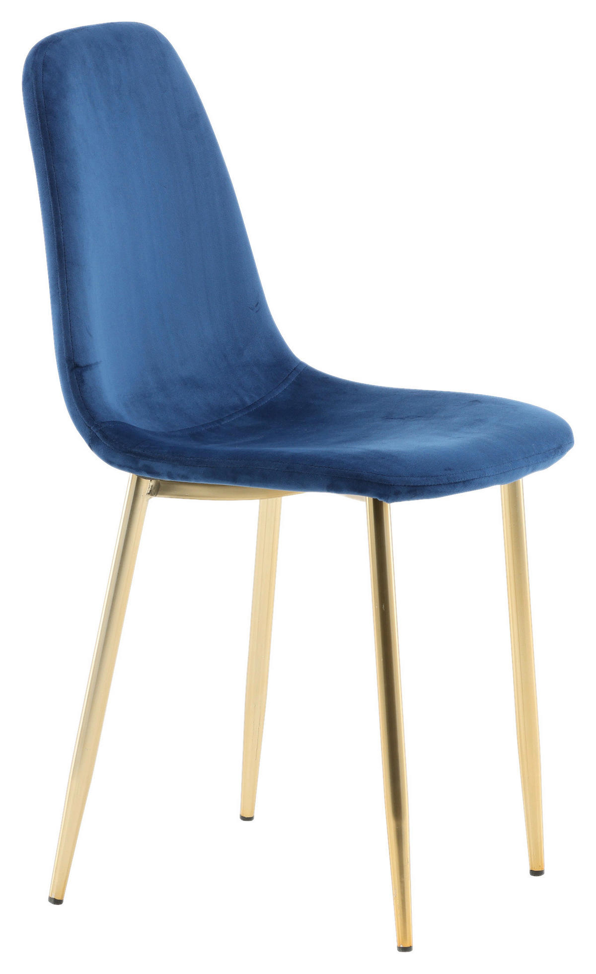 STOLSET 2 styck stål sammet  - ljusblå/mässingsfärgad, Design, metall/textil (44/86/52cm) - Livetastic