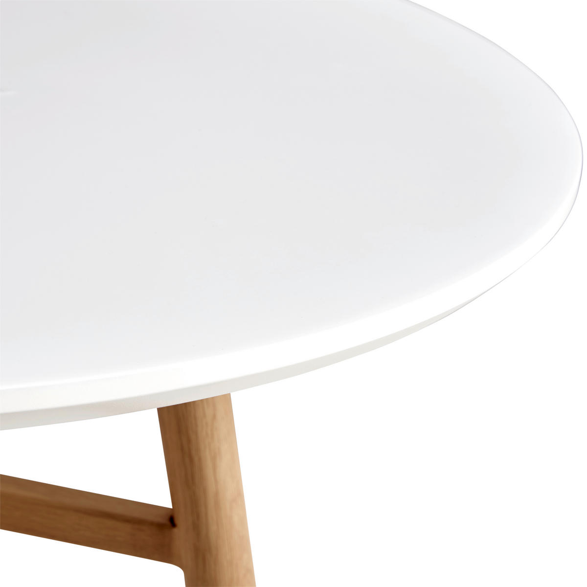 ESSTISCH in Metall, Holzwerkstoff   - Weiss/Eichefarben, Lifestyle, Holzwerkstoff/Metall (70/75/70cm) - MID.YOU