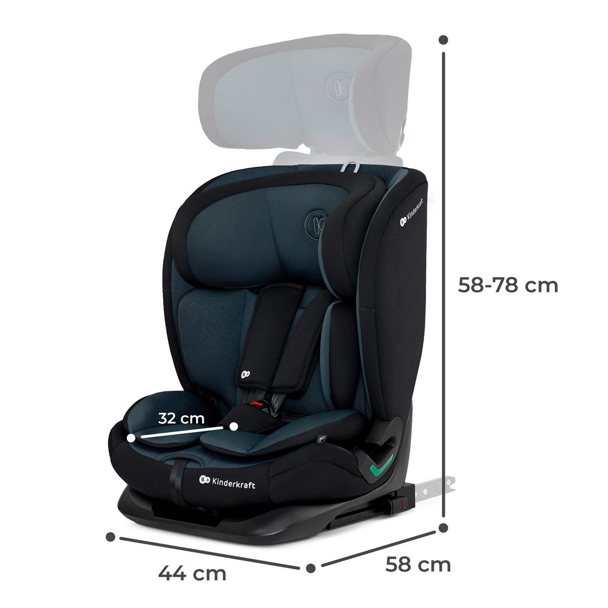 KINDERAUTOSITZ OneTo3 i-Size  - Dunkelgrau/Schwarz, Basics, Kunststoff (58/78/44cm) - Kinderkraft