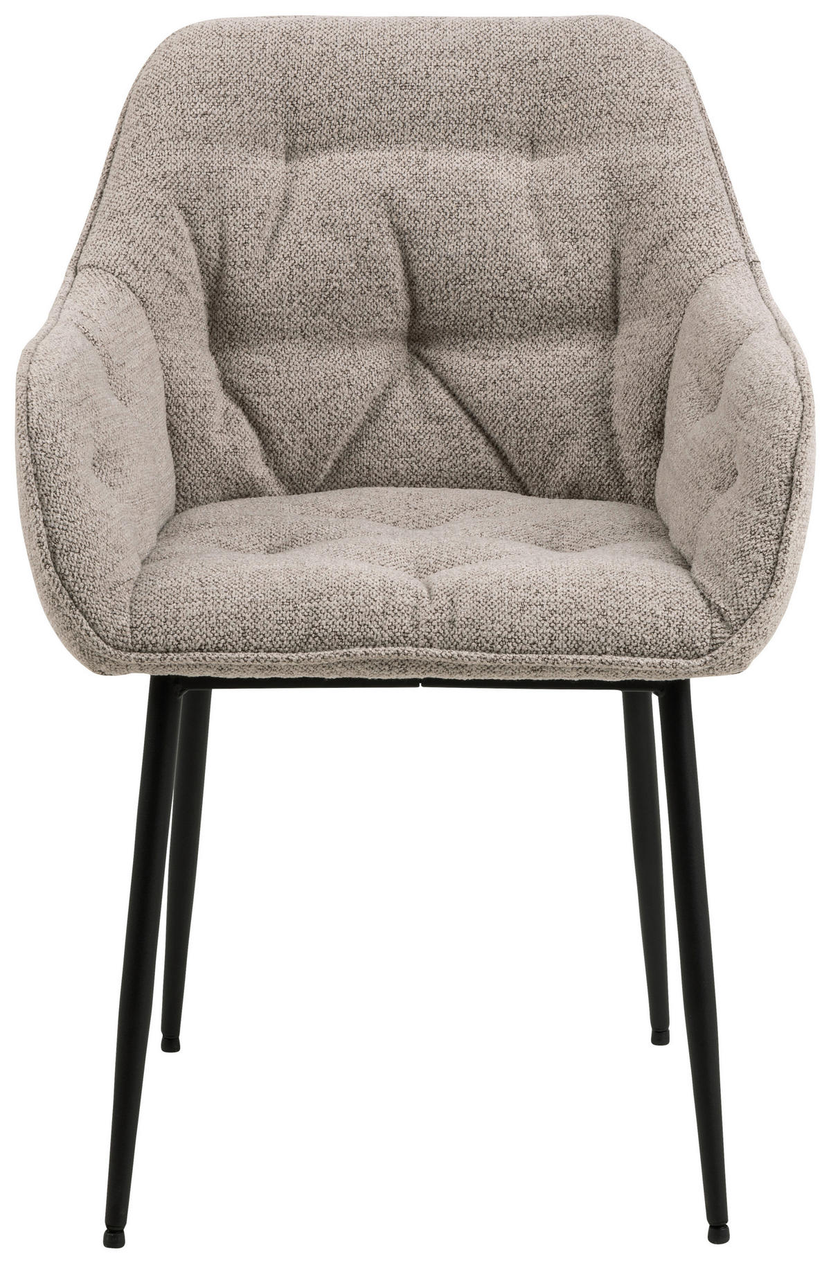 ŽIDLE S PODRUČKAMI, buklé, béžová - černá/béžová, Moderní, kov/textil (58/83/55cm) - MID.YOU