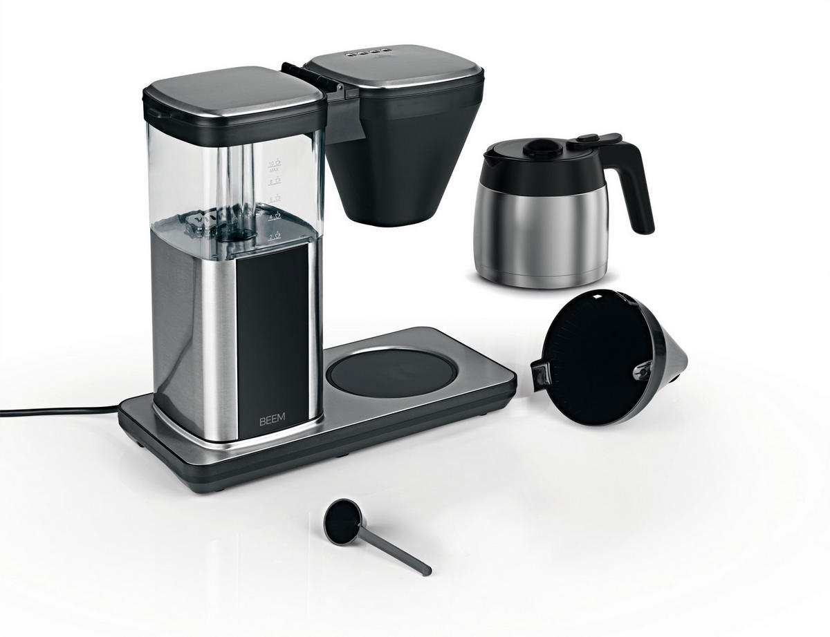 FILTERKAFFEEMASCHINE  - Edelstahlfarben/Schwarz, Trend, Kunststoff/Metall (40/21/40cm) - Beem