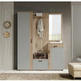 GARDEROBE 6-teilig  in 145/184/29 cm  - Eichefarben/Grau, Basics, Holzwerkstoff (145/184/29cm) - Carryhome