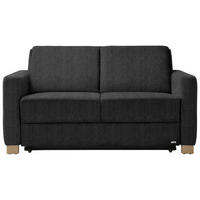 SCHLAFSOFA in Anthrazit  - Anthrazit/Naturfarben, KONVENTIONELL, Holz/Textil (160/86/92cm) - Sedda