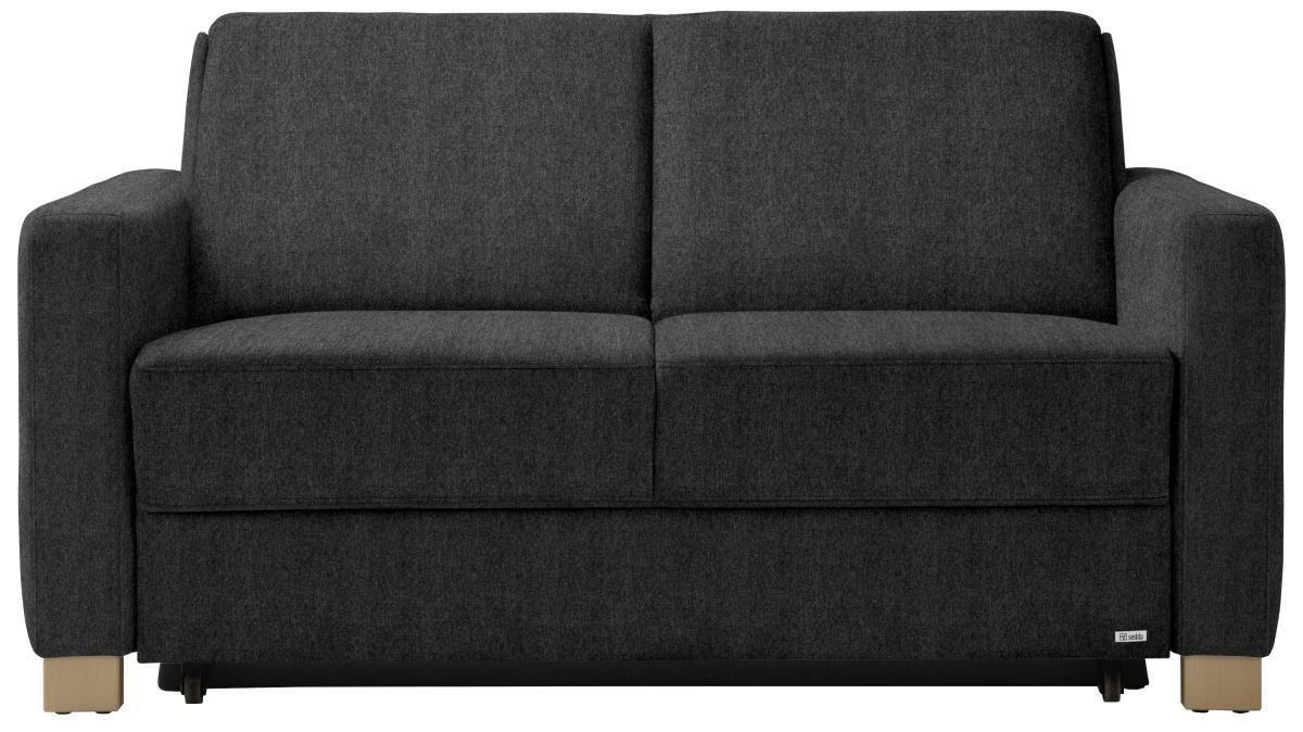 SCHLAFSOFA in Anthrazit  - Anthrazit/Naturfarben, KONVENTIONELL, Holz/Textil (160/86/92cm) - Sedda