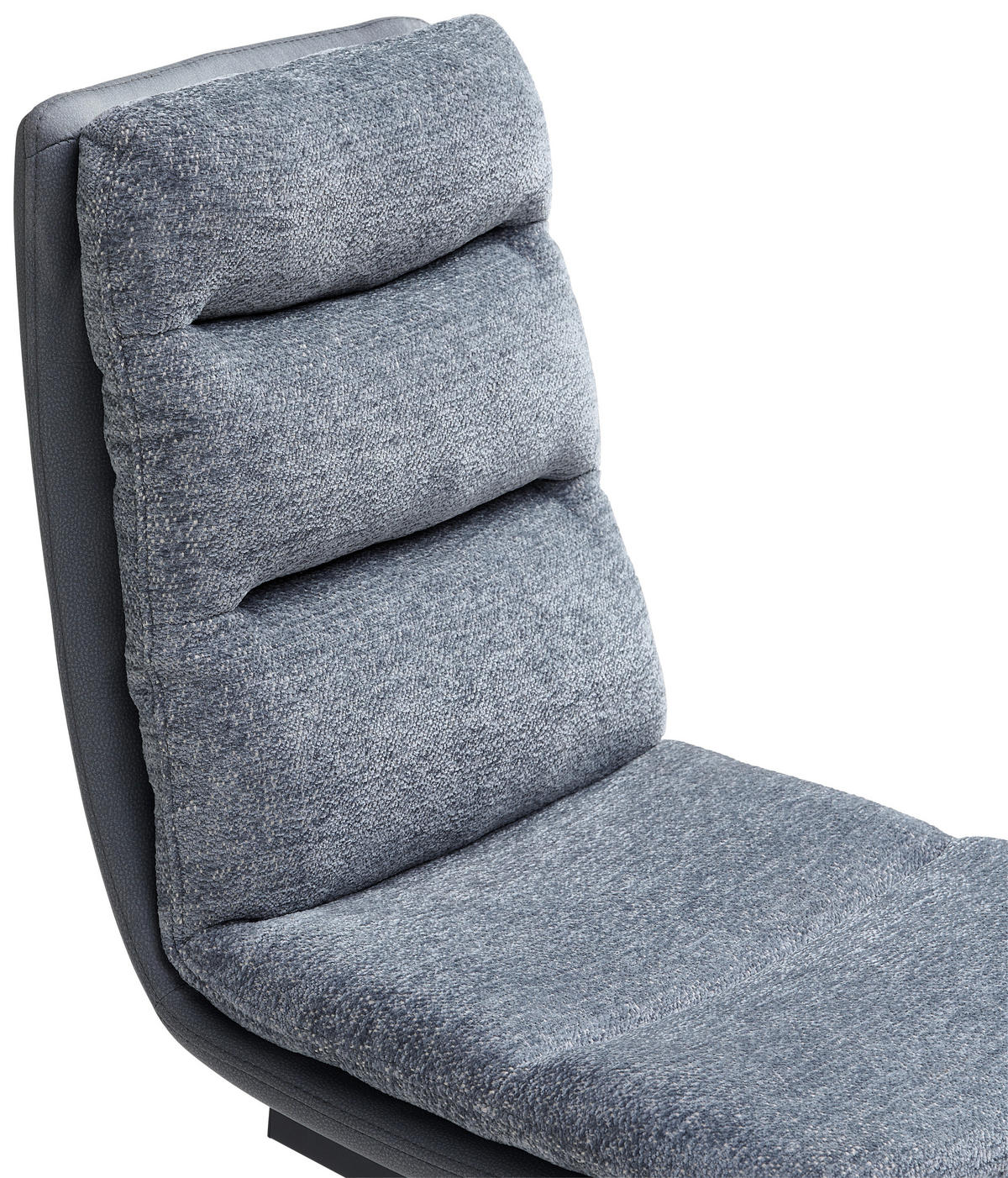 SCHWINGSTUHL  in Eisen Webstoff  - Schwarz/Grau, MODERN, Textil/Metall (45/91.5/62cm) - Livetastic