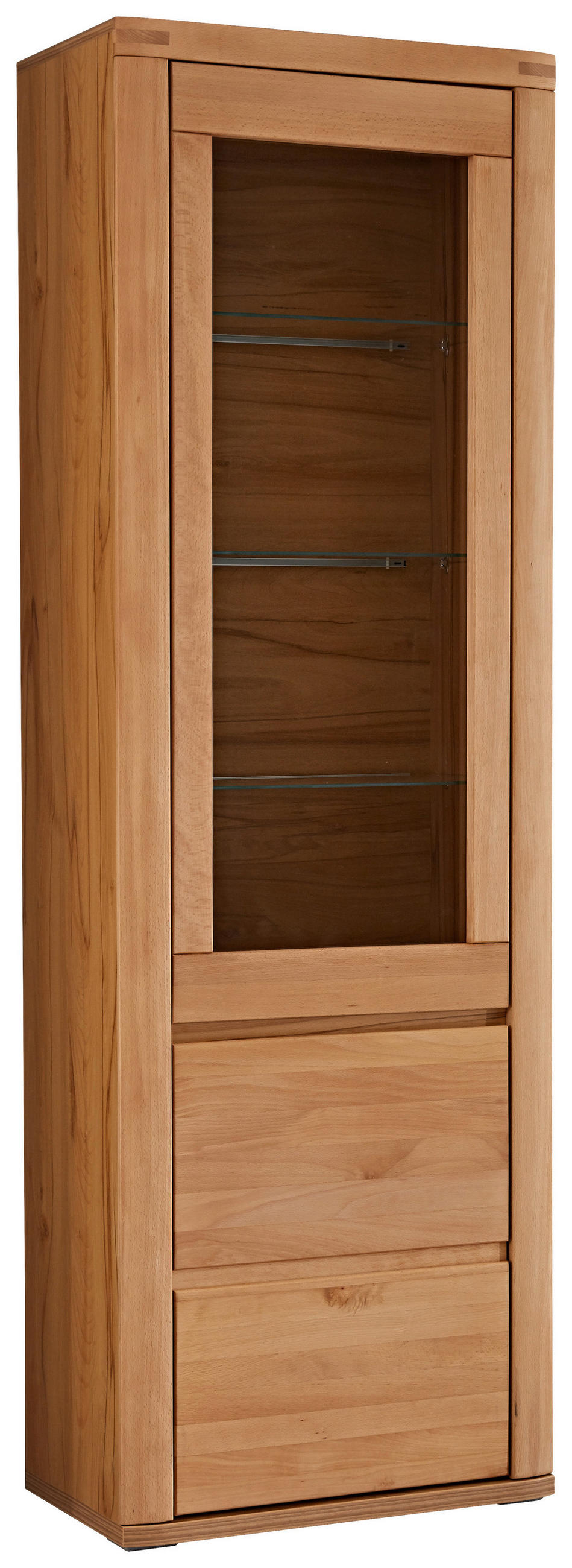 VITRÍNA, jádrový buk, jádrový buk, 66,4/203,6/37,7 cm - šedá/jádrový buk, Konvenční, dřevo/kompozitní dřevo (66,4/203,6/37,7cm) - Voleo