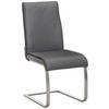 SCHWINGSTUHL  in Edelstahl Echtleder pigmentiert  - Edelstahlfarben/Dunkelgrau, Design, Leder/Metall (46/99/62cm) - Livetastic
