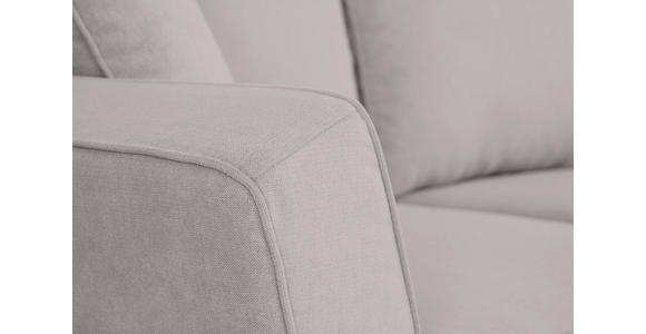 ECKSOFA Hellgrau Velours - Hellgrau/Schwarz, KONVENTIONELL, Holz/Textil (244/159cm) - Carryhome