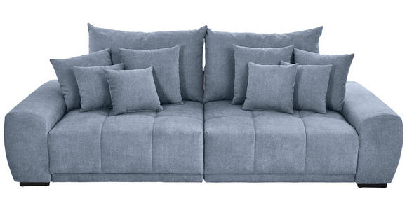 BIGSOFA in Flachgewebe Blau - Blau/Schwarz, KONVENTIONELL, Holz/Textil (280/67/120cm) - Carryhome