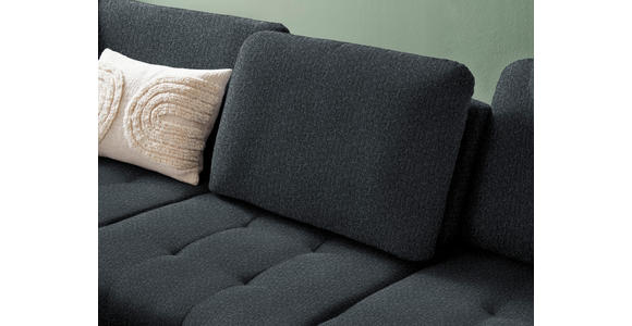 ECKSOFA in Struktur Anthrazit  - Anthrazit/Schwarz, Natur, Textil/Metall (233/288cm) - Valnatura