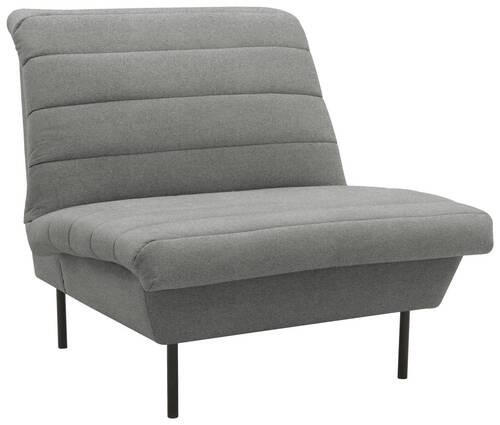 SESSEL Flachgewebe Graubraun    - Graubraun/Schwarz, Design, Textil/Metall (92/92/103cm) - LOOKS by W.Joop