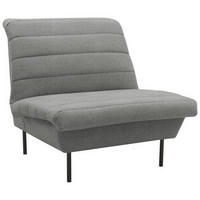 SESSEL in Flachgewebe Graubraun  - Graubraun/Schwarz, Design, Textil/Metall (92/92/103cm) - LOOKS by W.Joop