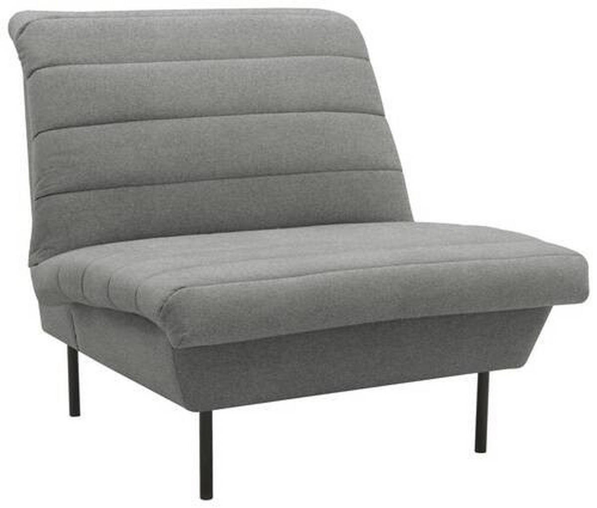 SESSEL in Flachgewebe Graubraun  - Graubraun/Schwarz, Design, Textil/Metall (92/92/103cm) - LOOKS by W.Joop