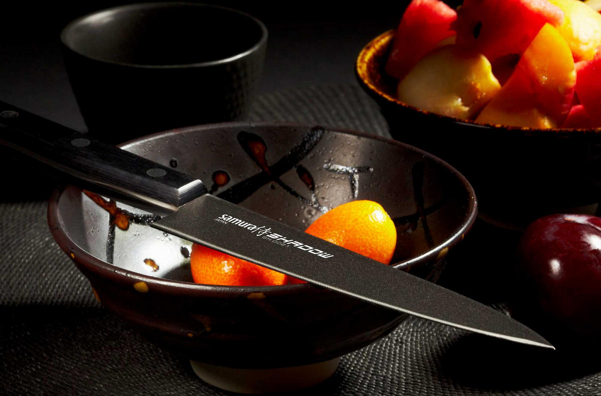 NOŽ UNIVERZALNI  SHADOW        22,5 cm    oplemenjeni čelik - crna, Basics, metal/plastika (22,5cm) - Samura