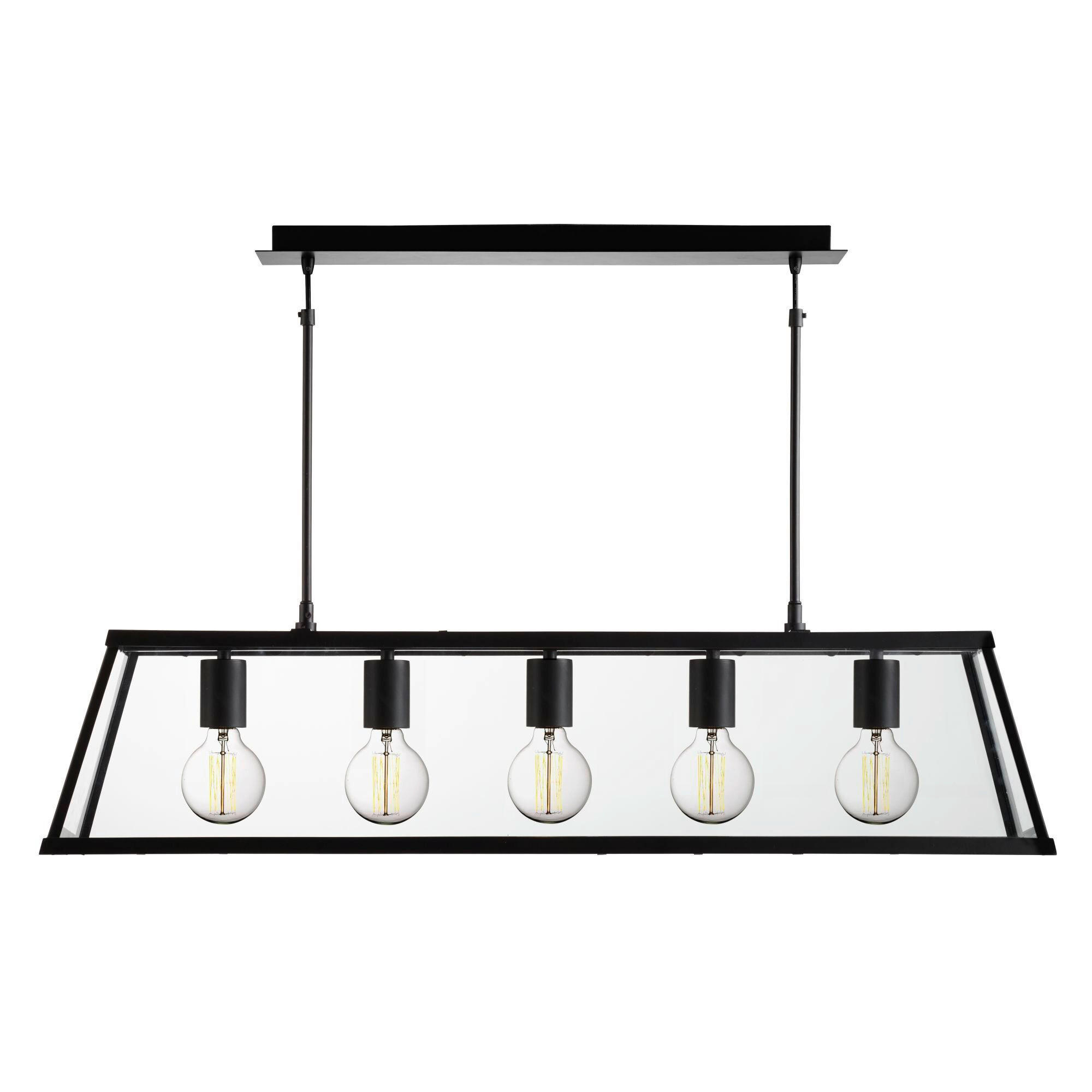 HÄNGLAMPA Voyager 90/100/20 cm  - svart, Modern, metall/glas (90/100/20cm)
