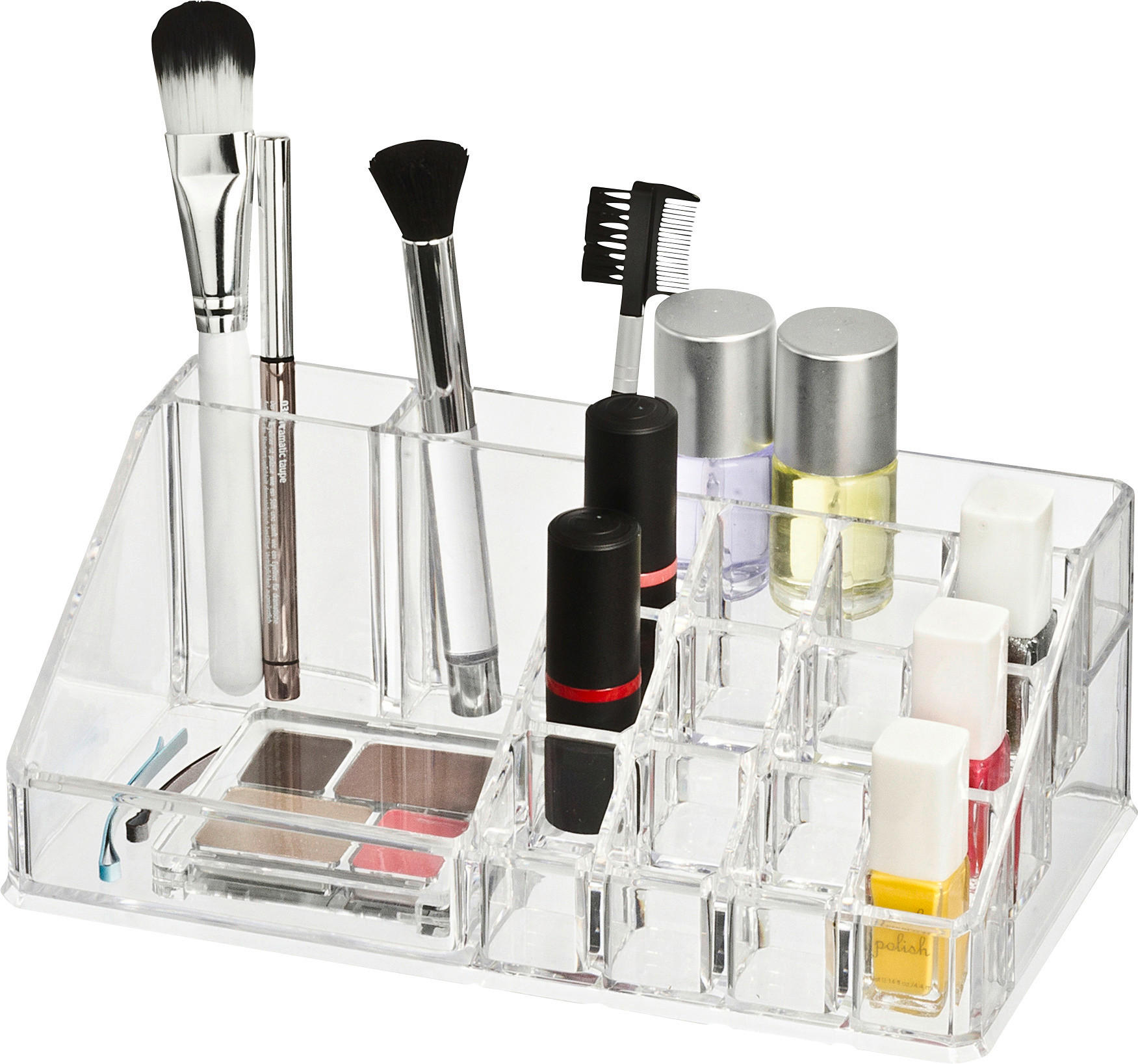 ORGANIZÉR NA KOSMETIKU průhledné - průhledné, Basics, plast (9/6,5/9cm)