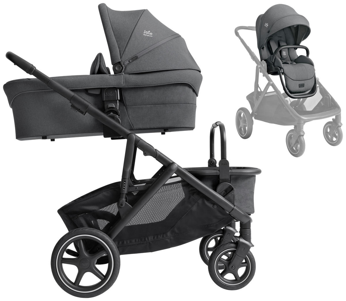 KINDERWAGENSET  Versiti Trio Set  Ebony  - Schwarz, Basics, Kunststoff (65/126/138cm) - JOIE SIGNATURE