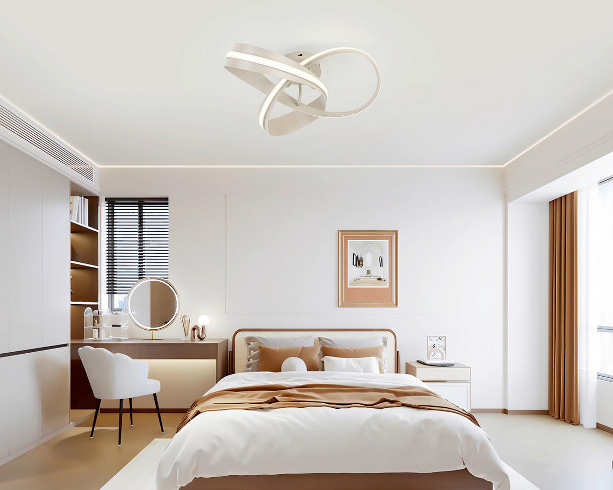 LED PLAFONJERA Orilo  - boja peska, Dizajnerski, metal/plastika (52/22cm) - Novel