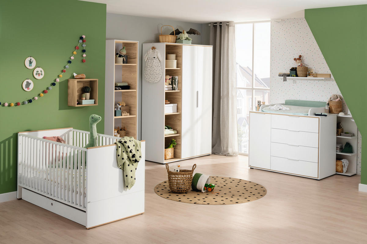 BABYUNTERSTELLREGAL Lieven Weiß  - Weiß, Basics, Holzwerkstoff (45,0/92,4/21,3cm) - Paidi