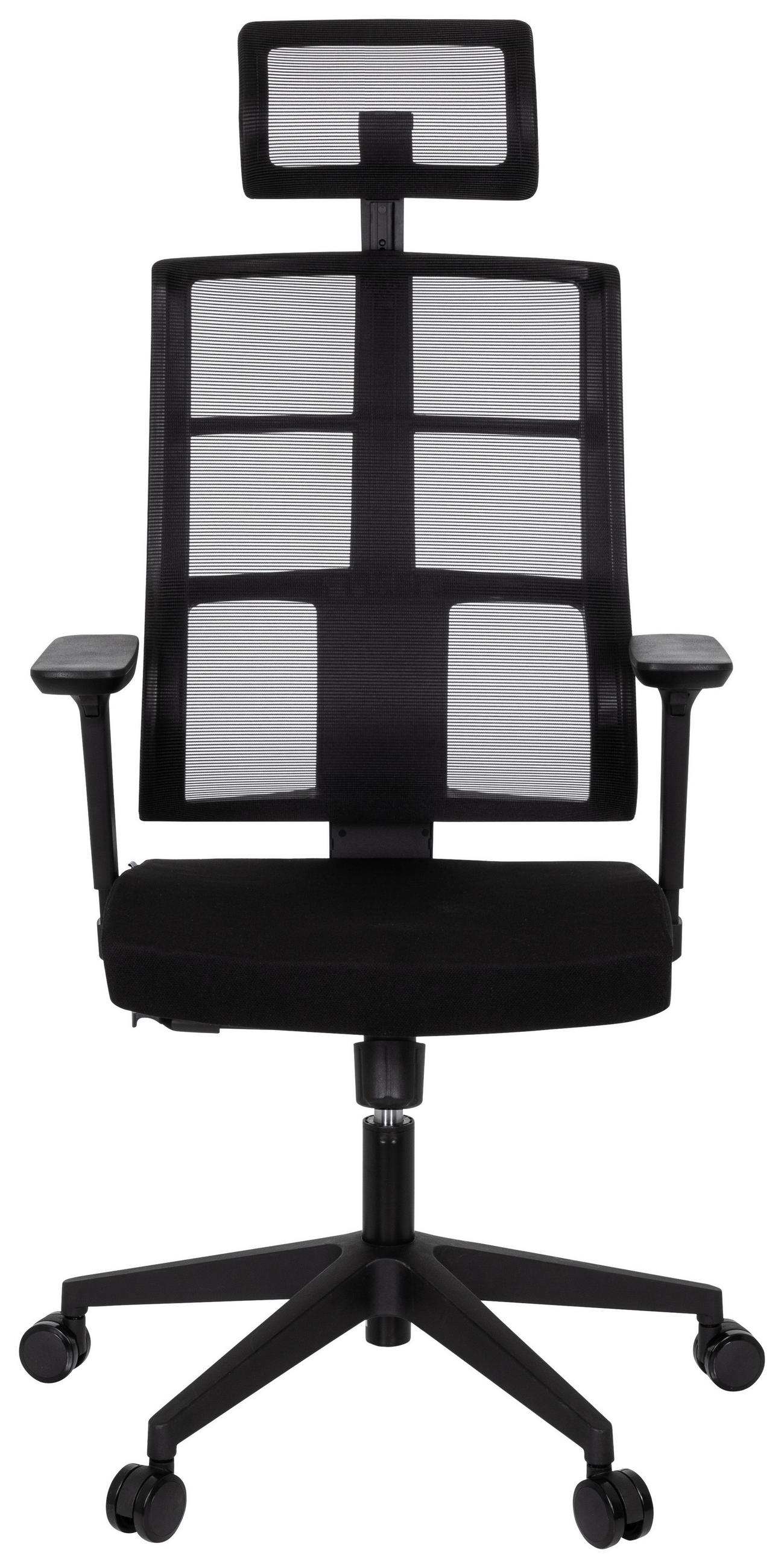 DREHSTUHL  in Netzbespannung, Flachgewebe Schwarz  - Schwarz, MODERN, Kunststoff/Textil (64/138/62cm) - MID.YOU