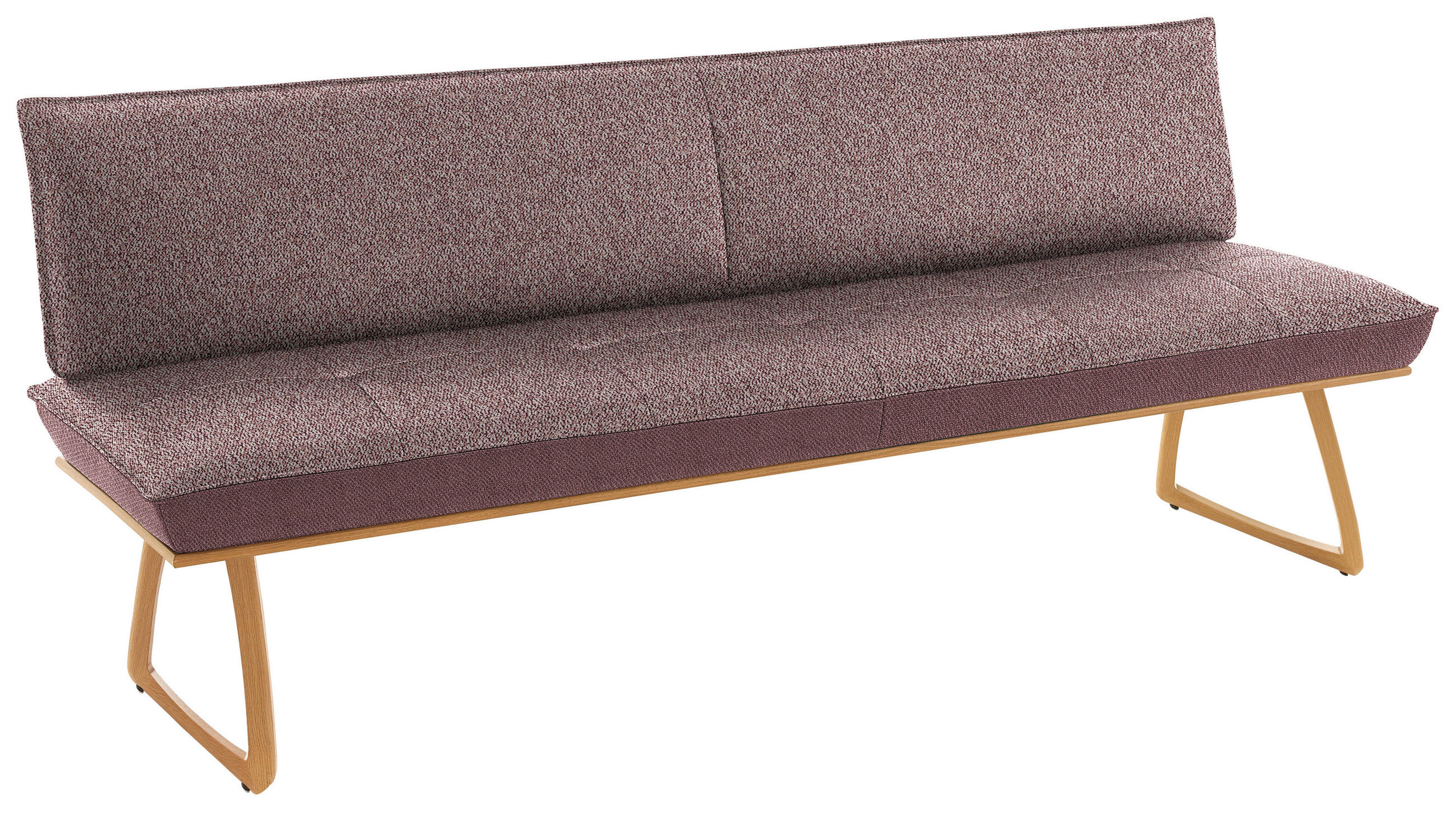 SITZBANK 214/88/66 cm  in Altrosa, Wildeiche  - Wildeiche/Eichefarben, Design, Holz/Textil (214/88/66cm) - Koinor