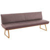 SITZBANK in Holz, Textil Altrosa, Wildeiche  - Wildeiche/Eichefarben, Design, Holz/Textil (214/88/66cm) - Koinor