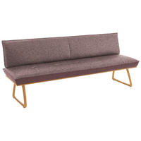 SITZBANK in Holz, Textil Altrosa, Wildeiche  - Wildeiche/Eichefarben, Design, Holz/Textil (194/88/66cm) - Koinor