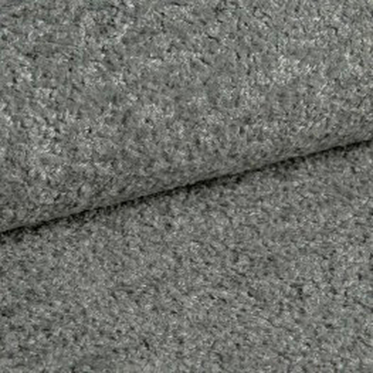 ECKSOFA FREDO Grau Bouclé  - Schwarz/Grau, Design, Kunststoff/Textil (233/150cm) - MID.YOU