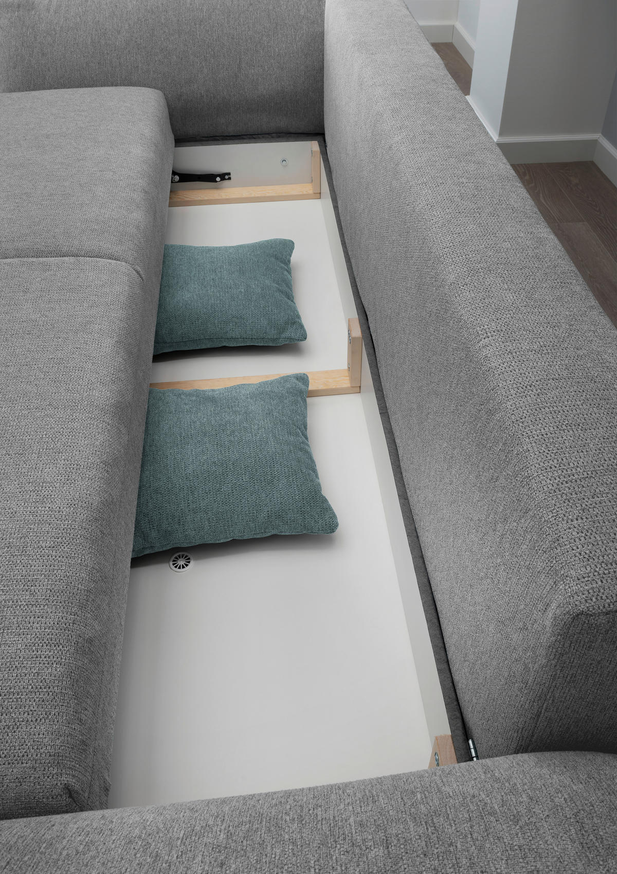 BIGSOFA in Chenille Silberfarben  - Chromfarben/Silberfarben, MODERN, Kunststoff/Textil (242/71/90/131cm) - Livetastic