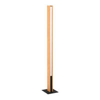 STOJACÍ LAMPA, 10,5/5,5/150 cm - bílá/černá, Natur, kov/dřevo (10,5/5,5/150cm) - Eglo