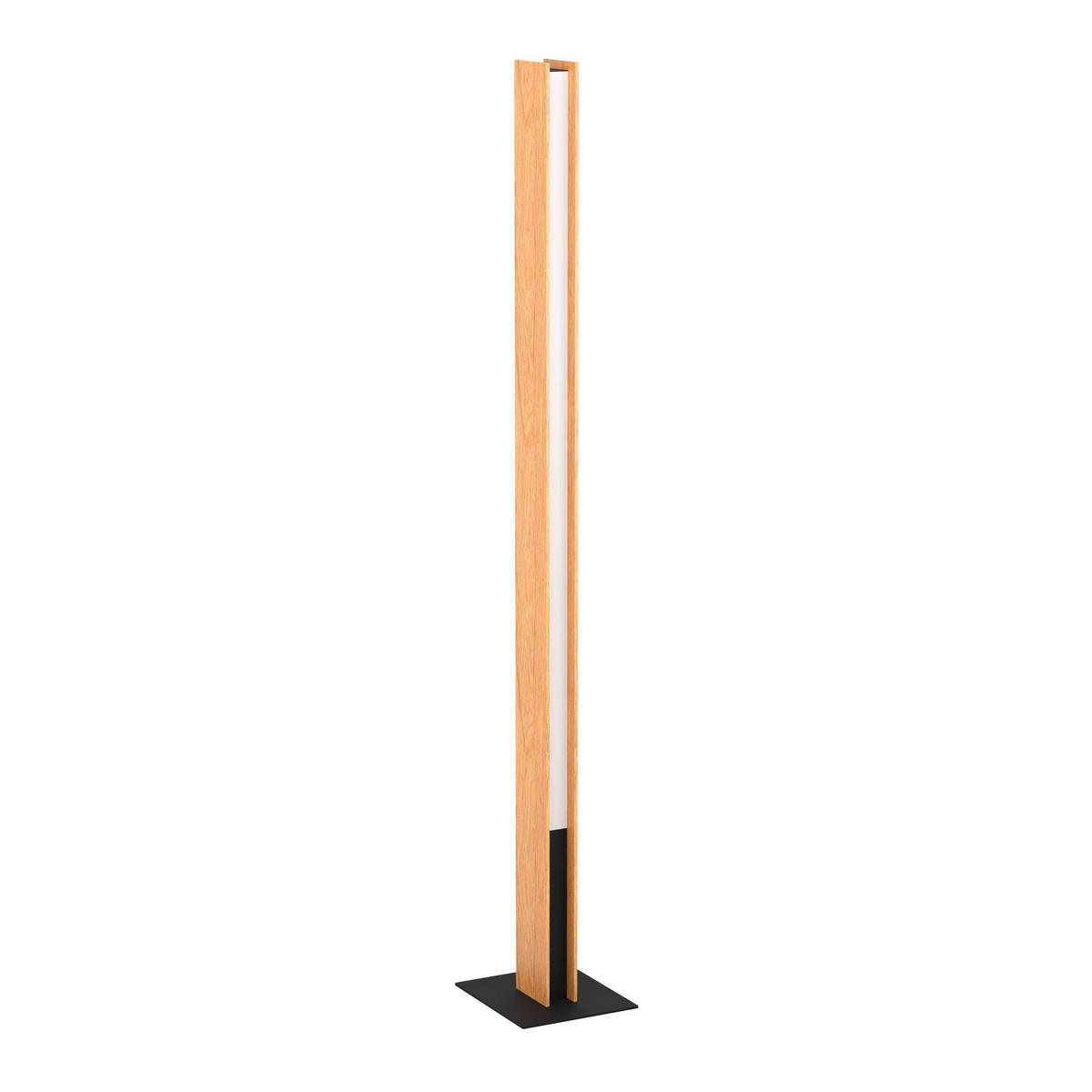 STOJACÍ LAMPA, 10,5/5,5/150 cm - bílá/černá, Natur, kov/dřevo (10,5/5,5/150cm) - Eglo