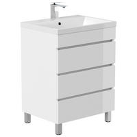 WASCHTISCHKOMBI 70 cm  - Weiß Hochglanz/Weiß, Basics, Holzwerkstoff/Stein (70cm) - MID.YOU