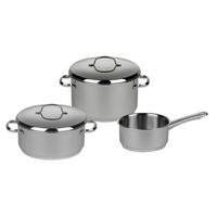 KOCHTOPFSET Cristall 3-teilig  - Edelstahlfarben, Basics, Metall - Riess