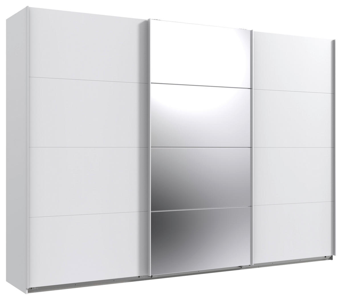 ŠAT. SKRIŇA S POSUV. DVERAMI, biela, 313/236/64 cm - biela, Modern, kov/kompozitné drevo (313/236/64cm) - MID.YOU