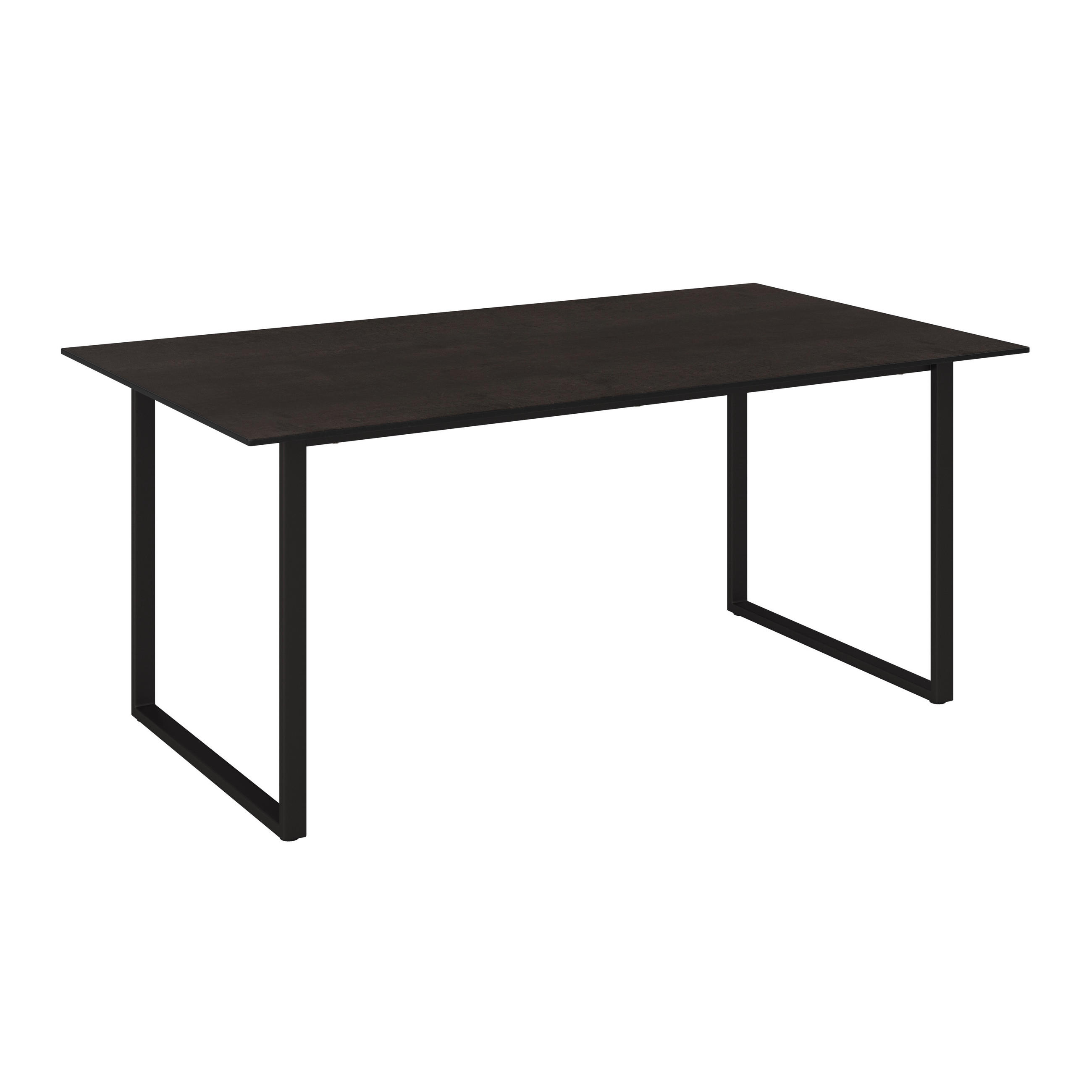 GARTENTISCH 158/90/68 cm Metall, Kunststoff rechteckig  - Anthrazit/Dunkelbraun, Design, Kunststoff/Metall (158/90/68cm) - Amatio