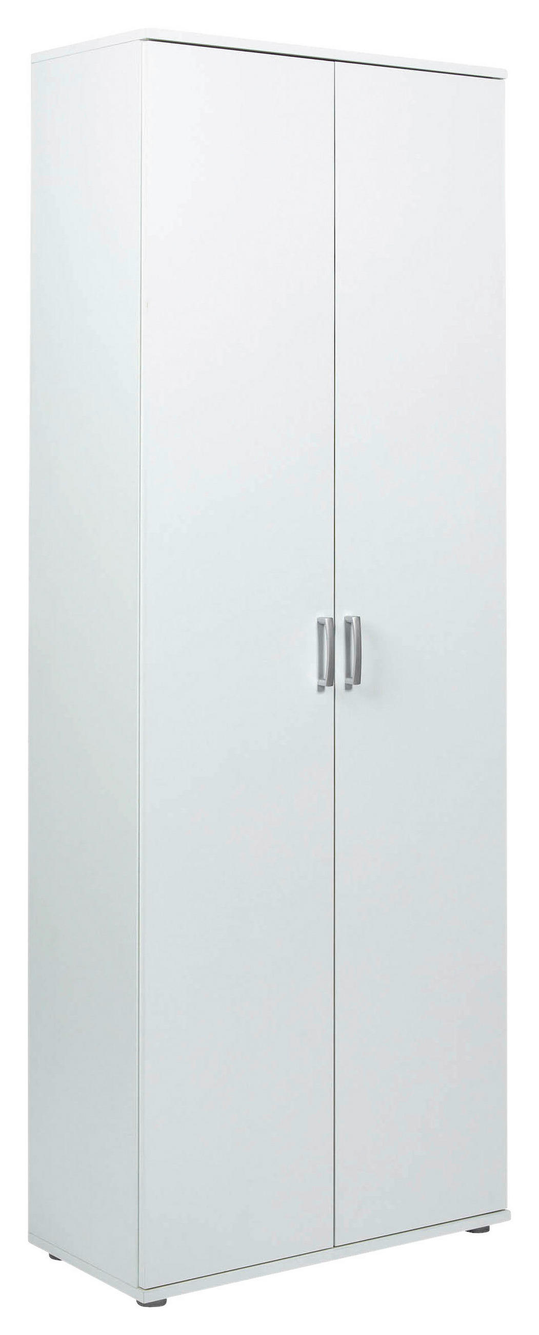 MULTISKÅP 2-dörrar - vit/silver, Basics, metall/trämaterial (70/34/189cm) - MID.YOU