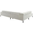 ECKSOFA Weiß Cord  - Schwarz/Weiß, Design, Textil/Metall (216/321cm) - Hom`in