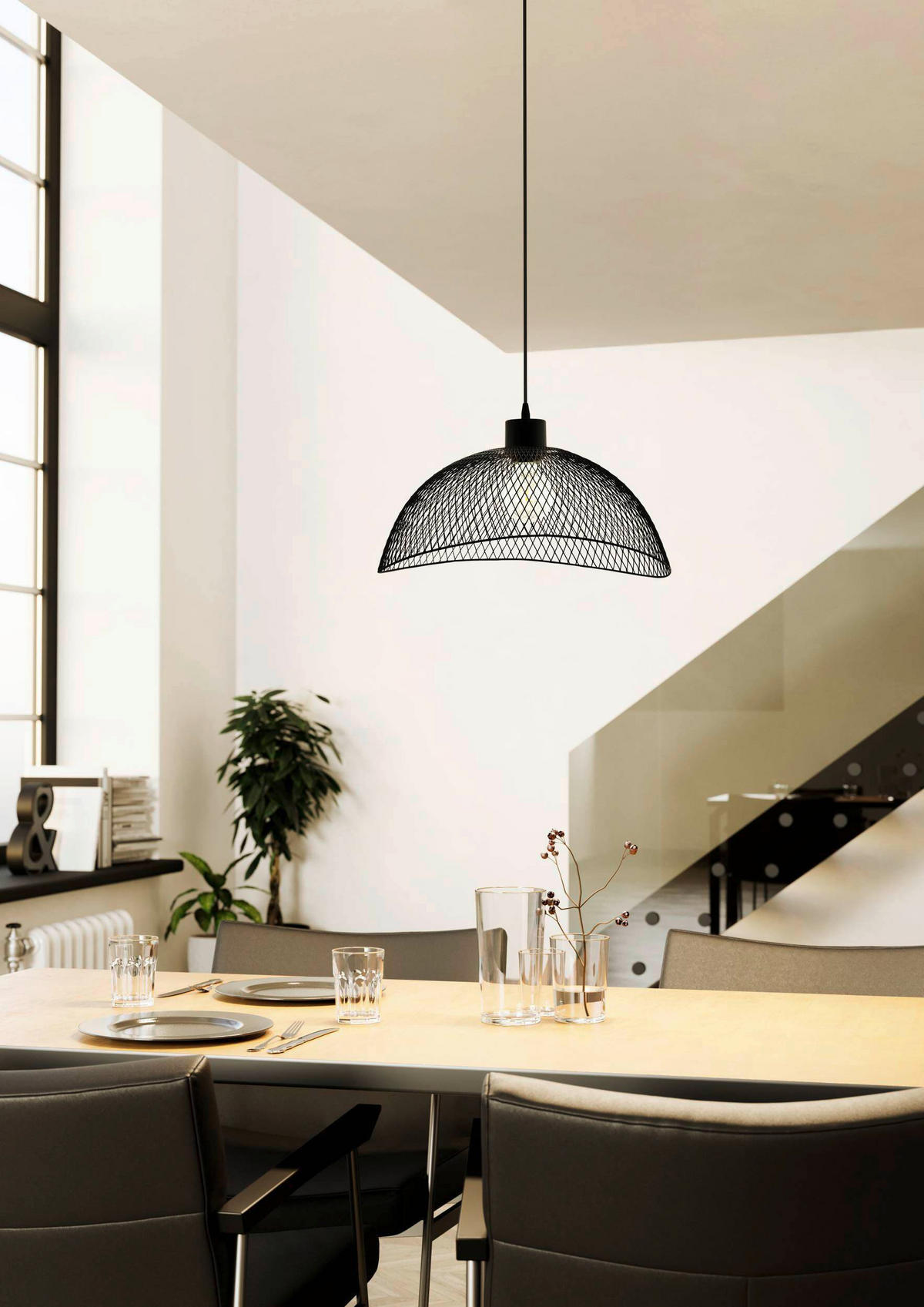 HÄNGELEUCHTE 45/44/110 cm  - Schwarz, Design, Metall (45/44/110cm) - Eglo