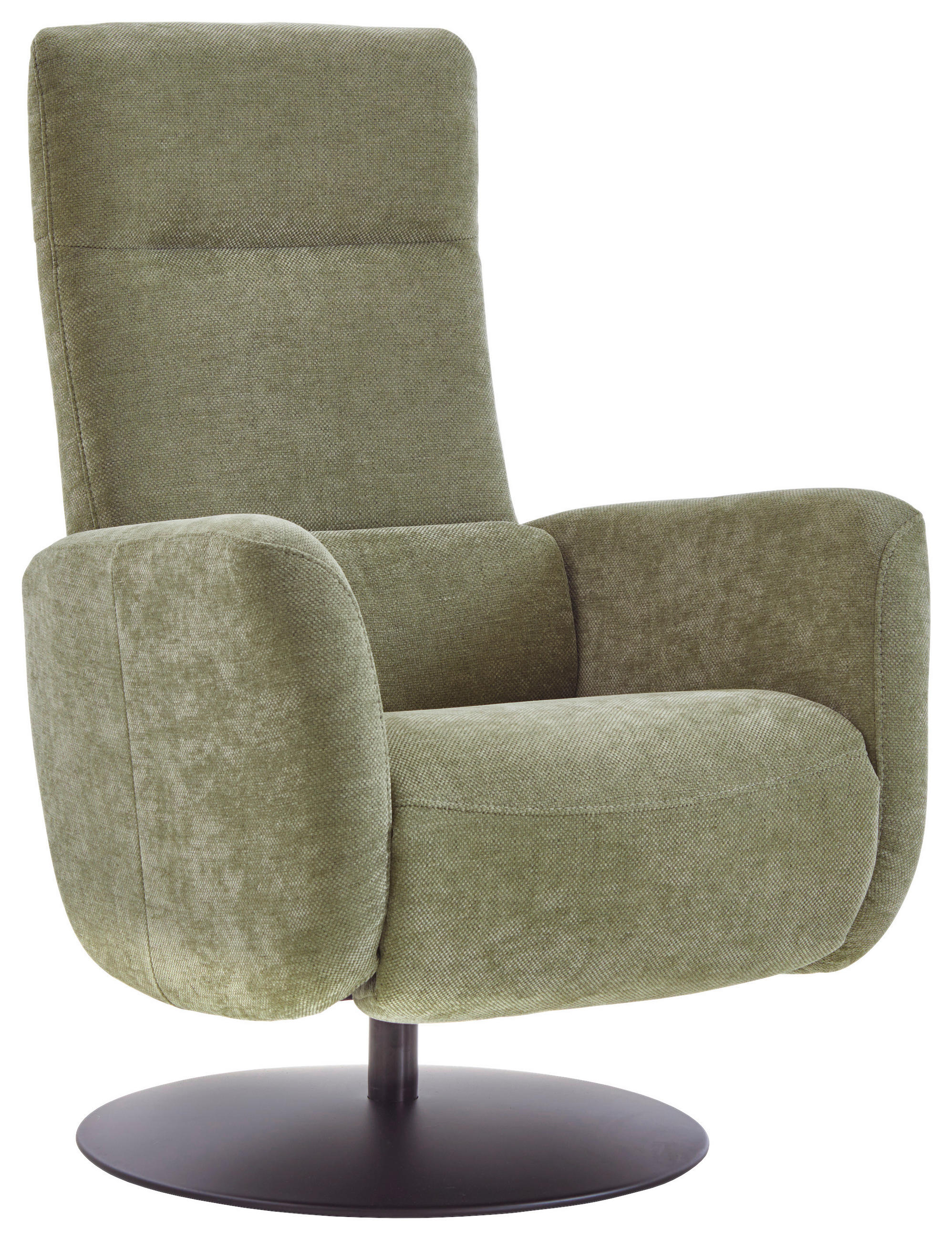 RELAXSESSEL Chenille Kopfteilverstellung, Fußteilverstellung    - Schwarz/Olivgrün, Design, Textil/Metall (76/109/83cm) - Beldomo Comfort