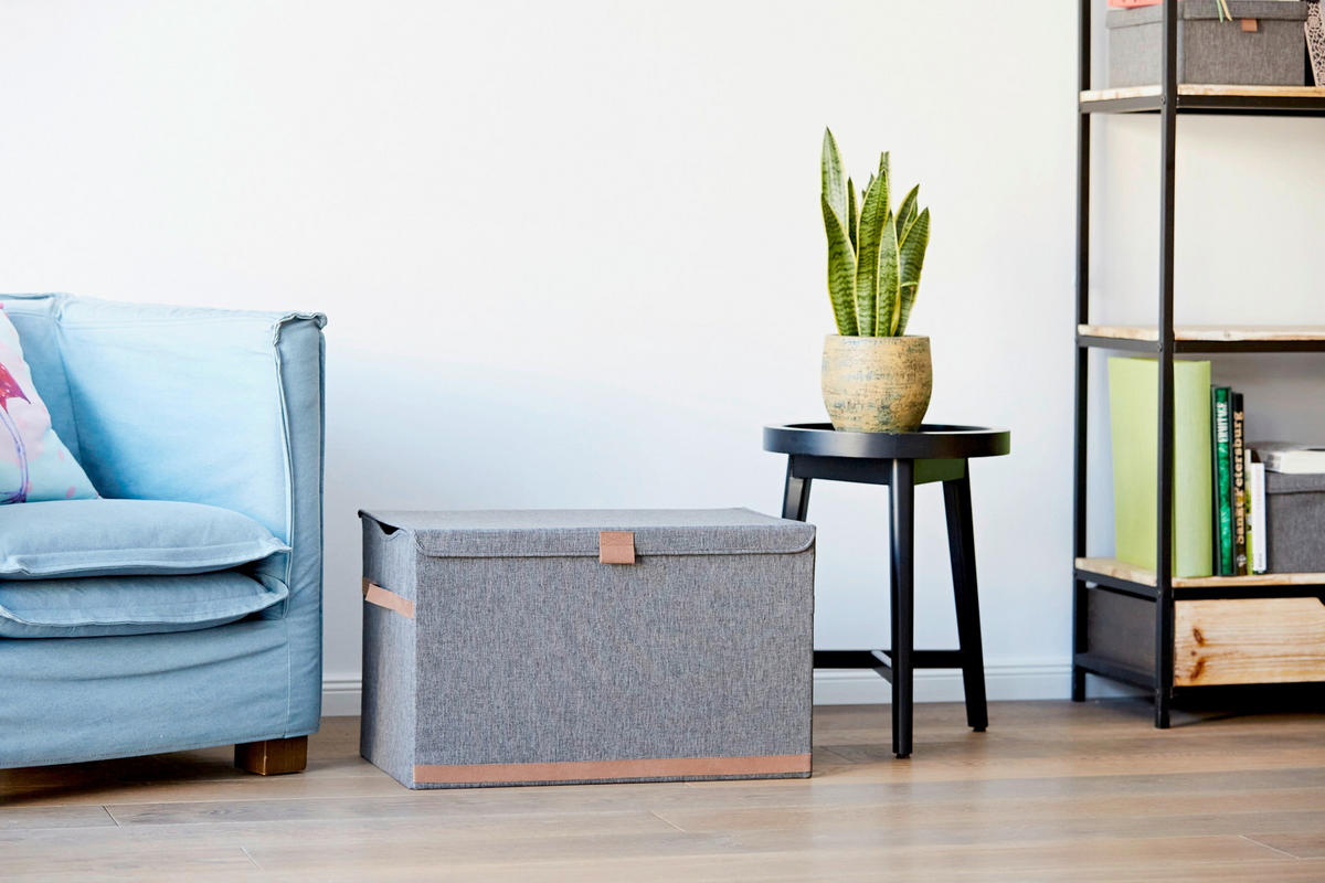 TRUHE - Grau, Basics, Holzwerkstoff/Textil (62/37,5/39cm) - Store It