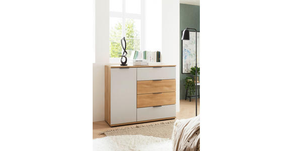 SIDEBOARD 120/96/38 cm  - Eichefarben/Hellgrau, Design, Holz/Holzwerkstoff (120/96/38cm) - Xora