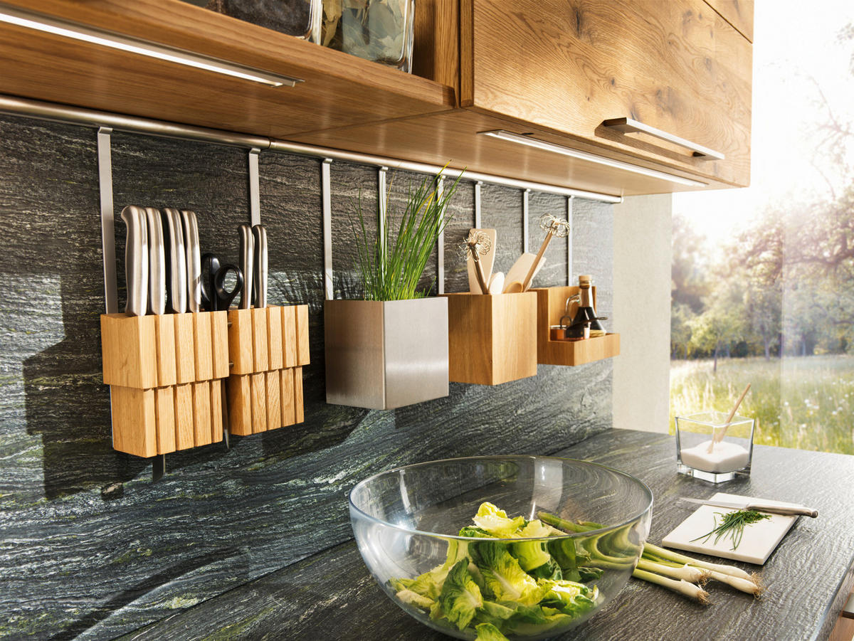 EINBAUKÜCHE   - Eichefarben, Design, Holz - TEAM 7